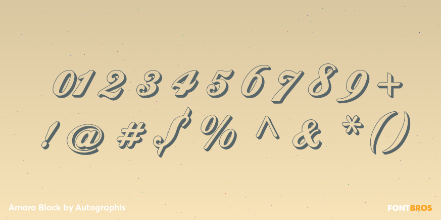Amaro Block Font Poster #1