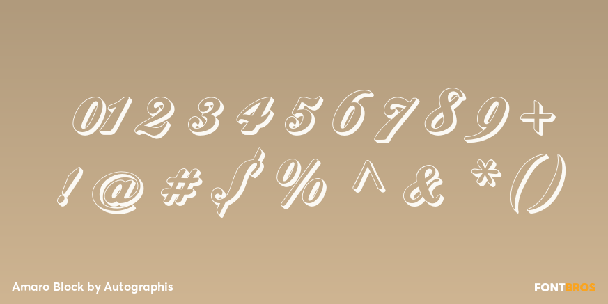 Amaro Block Font Poster #4