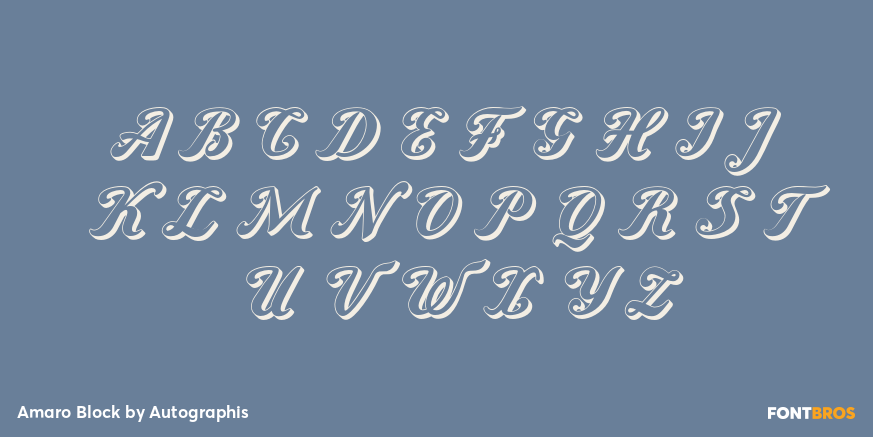 Amaro Block Font Poster #1