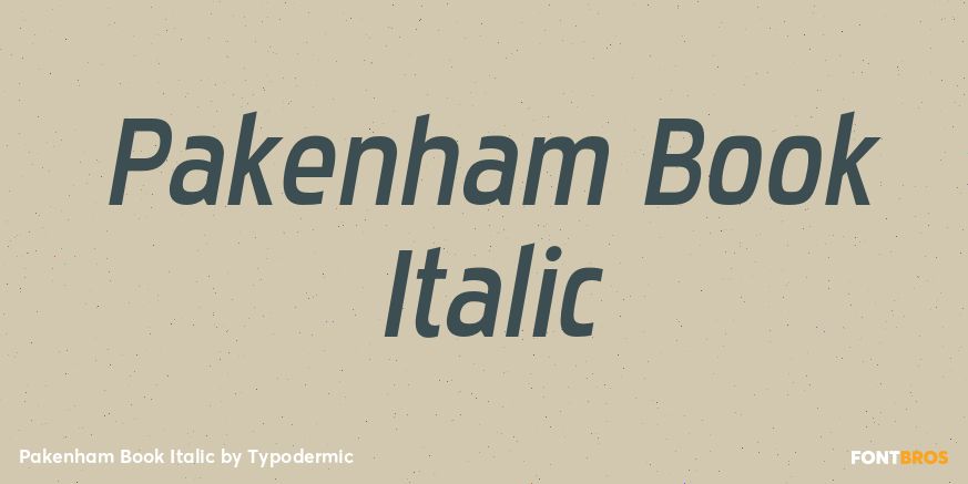 Pakenham Book Italic Font Poster #1