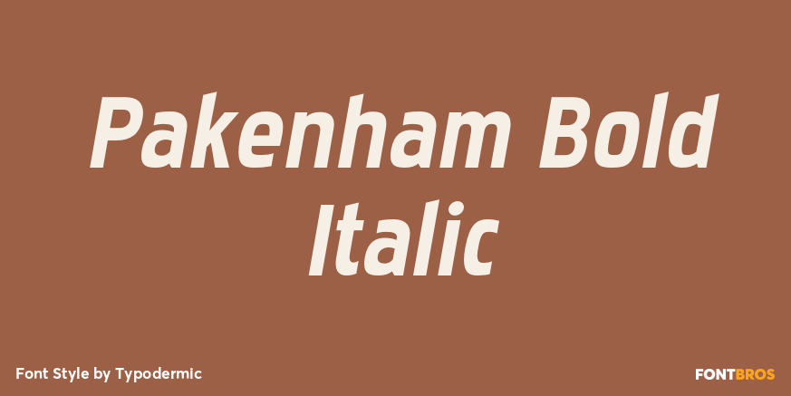 Pakenham Bold Italic Font Poster #1