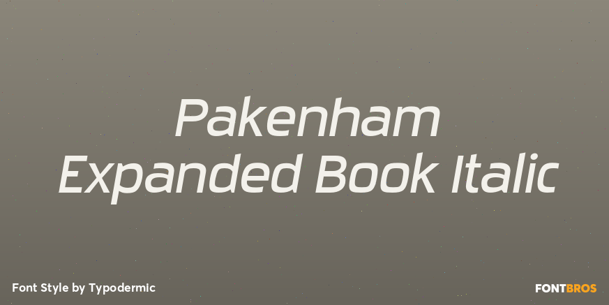 Pakenham Expanded Book Italic Font Poster #1