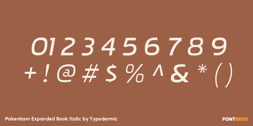 Pakenham Expanded Book Italic Font Poster #1