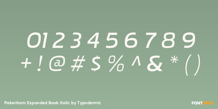 Pakenham Expanded Book Italic Font Poster #4