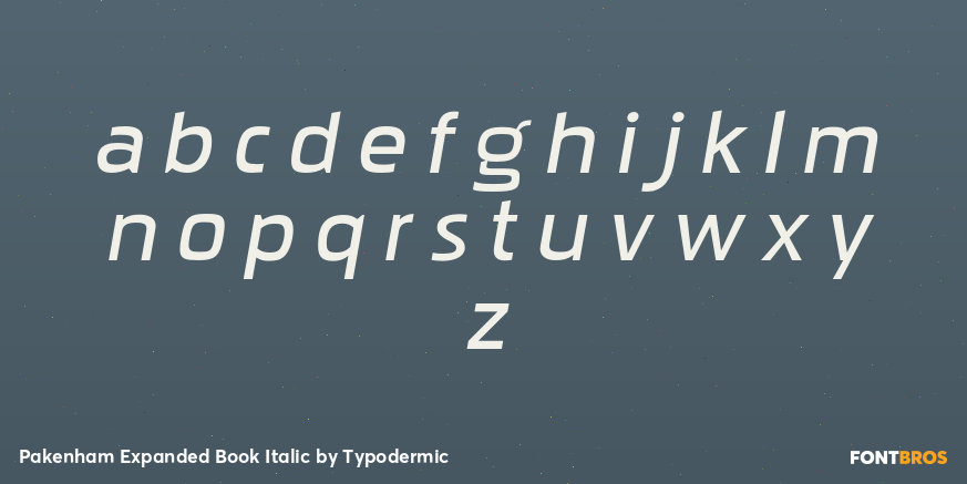 Pakenham Expanded Book Italic Font Poster #1