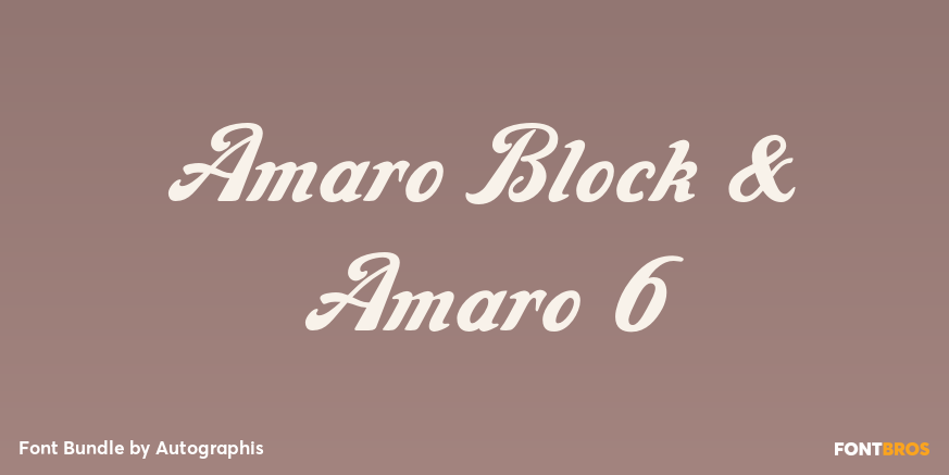 Amaro Block & Amaro 6 Font Poster #1
