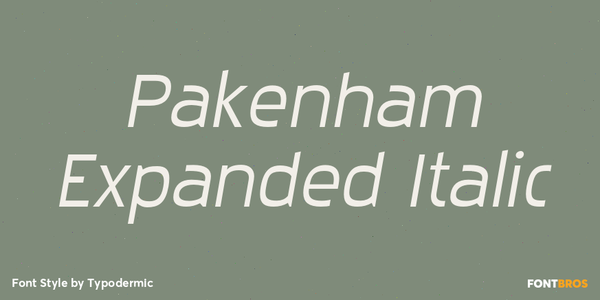 Pakenham Expanded Italic Font Poster #1