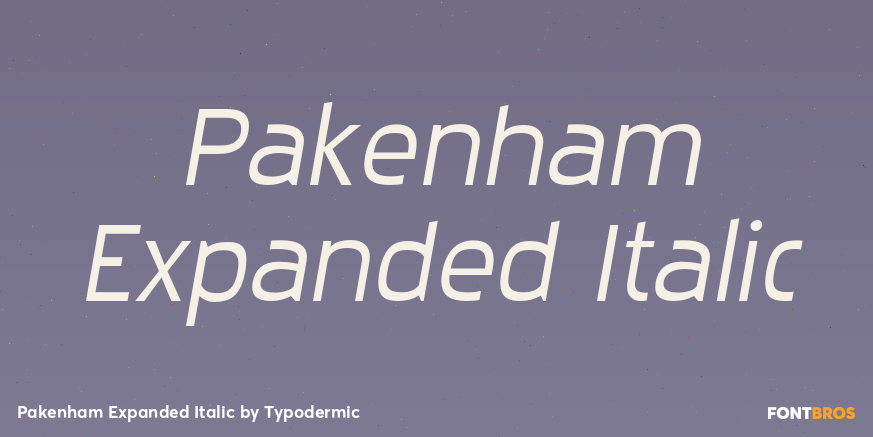Pakenham Expanded Italic Font Poster #1