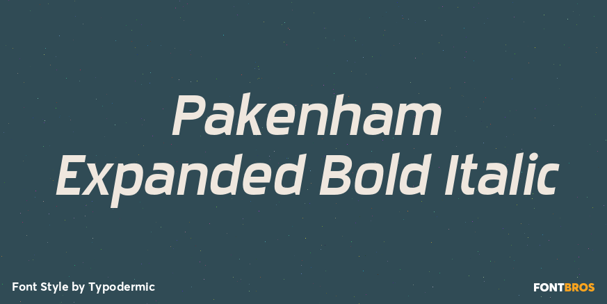 Pakenham Expanded Bold Italic Font Poster #1