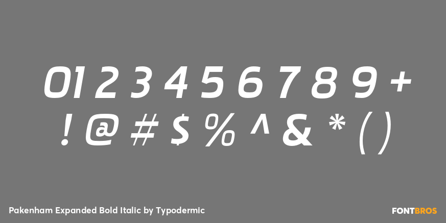 Pakenham Expanded Bold Italic Font Poster #4