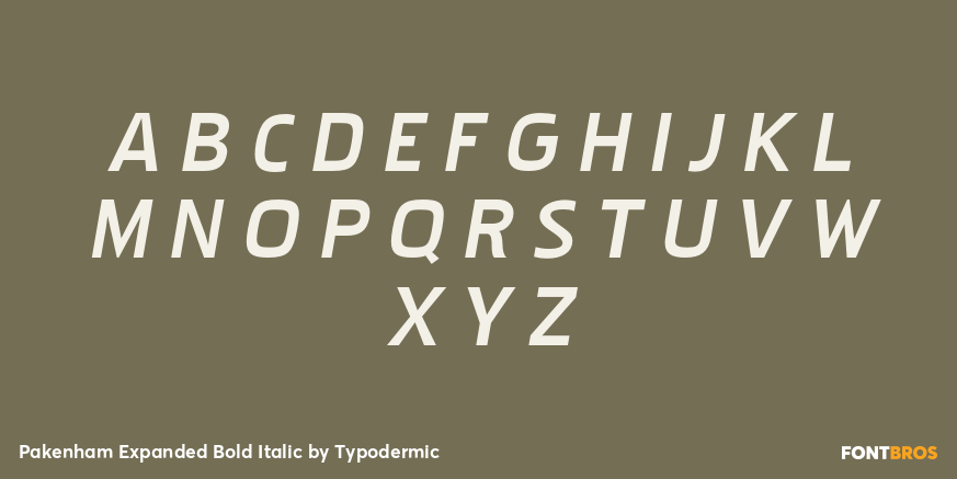 Pakenham Expanded Bold Italic Font Poster #1