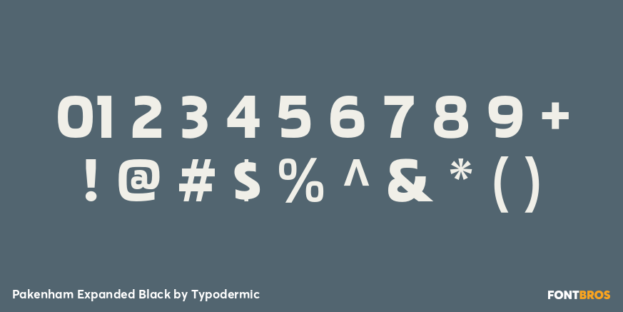 Pakenham Expanded Black Font Poster #1