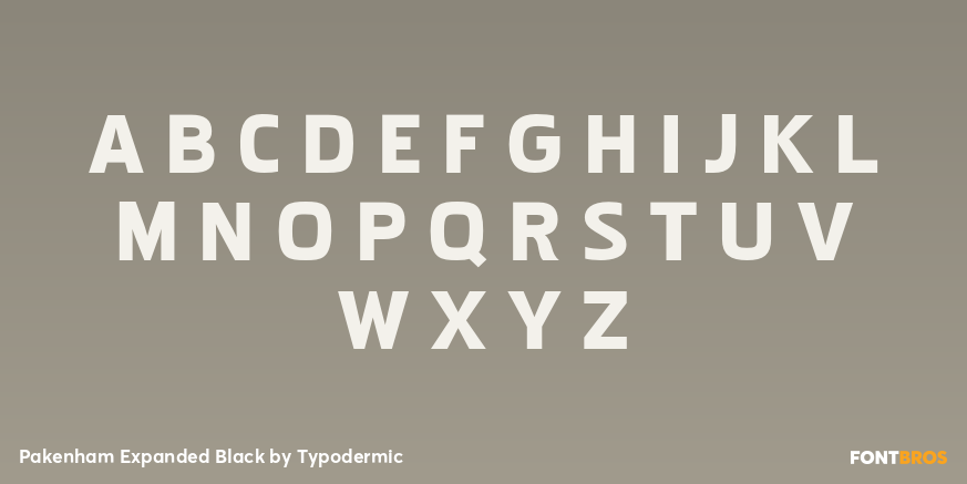 Pakenham Expanded Black Font Poster #1