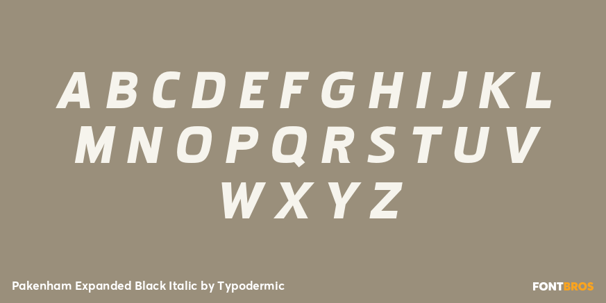 Pakenham Expanded Black Italic Font Poster #1