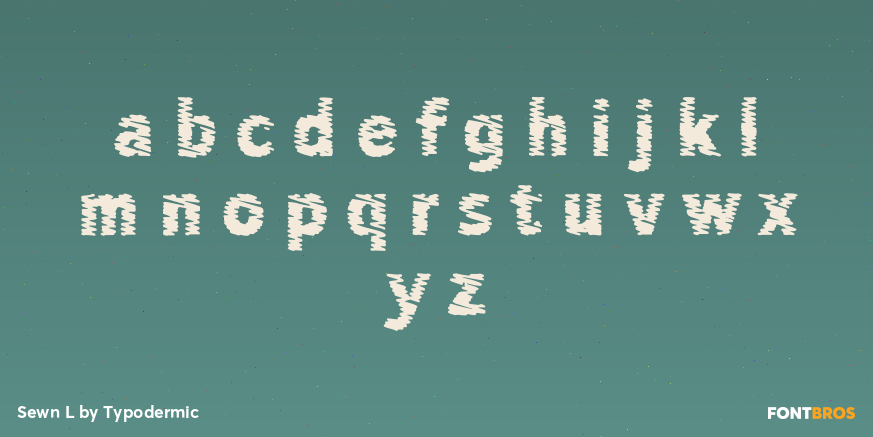 Sewn L Font Poster #3