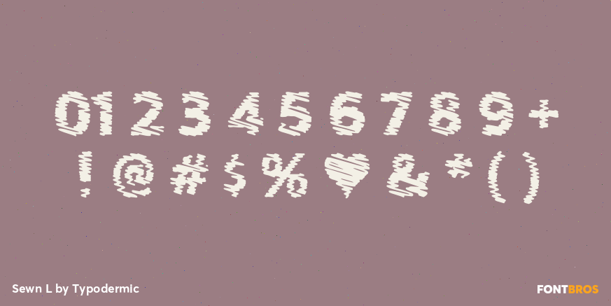 Sewn L Font Poster #4