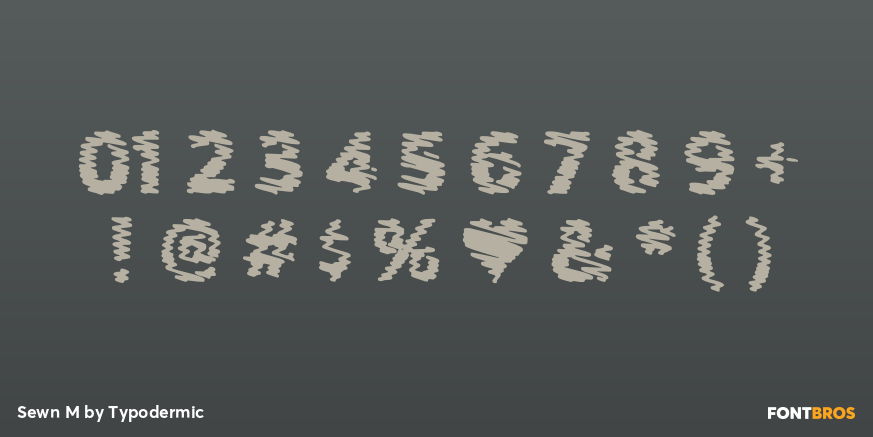 Sewn M Font Poster #4