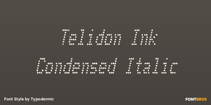 Telidon Ink Condensed Italic Poster