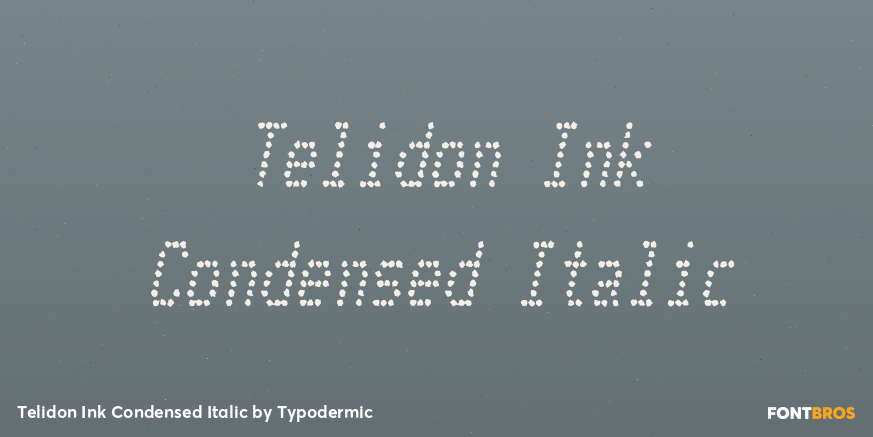 Telidon Ink Condensed Italic Poster