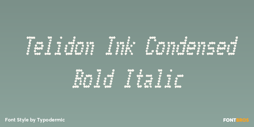 Telidon Ink Condensed Bold Italic Poster