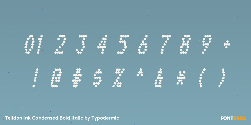 Telidon Ink Condensed Bold Italic Font Poster #1