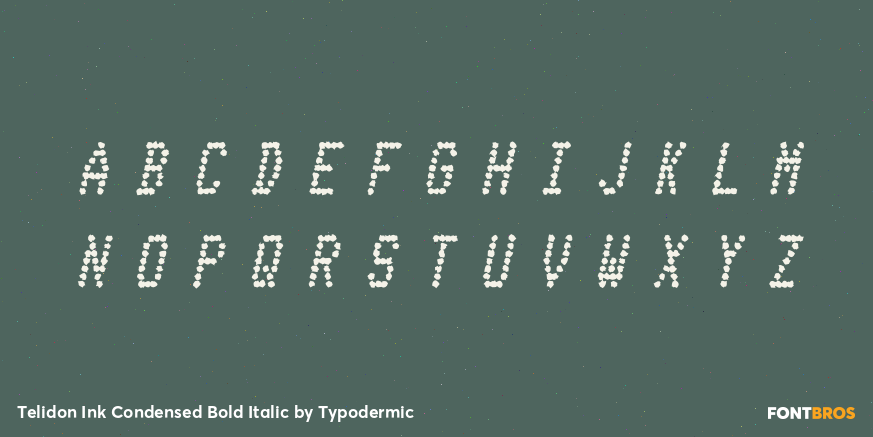 Telidon Ink Condensed Bold Italic Font Poster #1