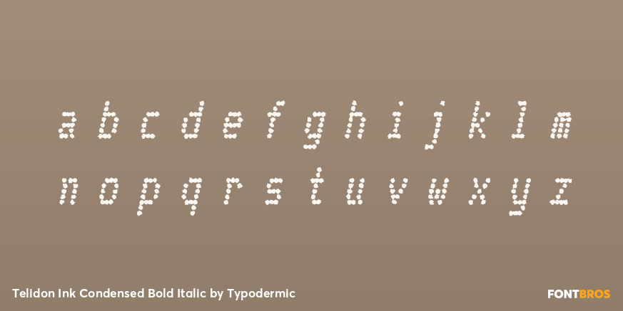 Telidon Ink Condensed Bold Italic Font Poster #1