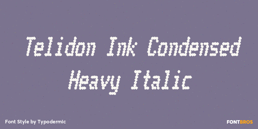 Telidon Ink Condensed Heavy Italic Poster