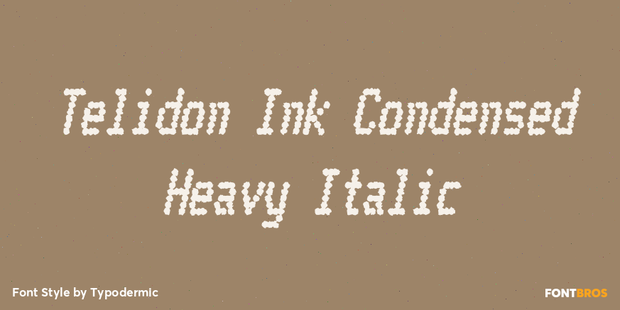 Telidon Ink Condensed Heavy Italic Poster