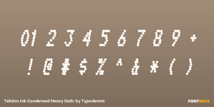 Telidon Ink Condensed Heavy Italic Font Poster #1
