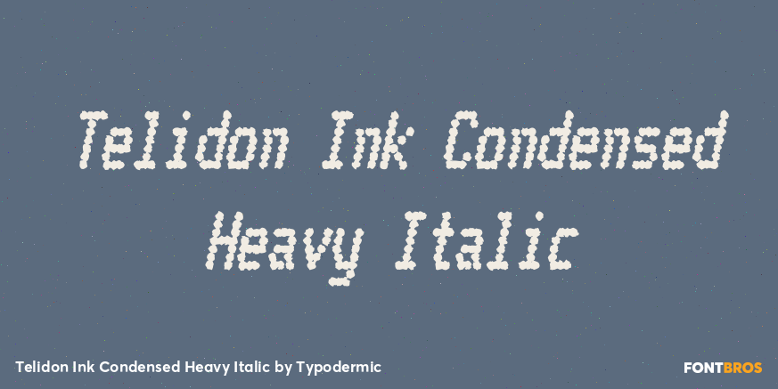Telidon Ink Condensed Heavy Italic Poster