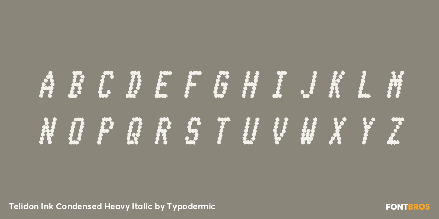 Telidon Ink Condensed Heavy Italic Font Poster #2