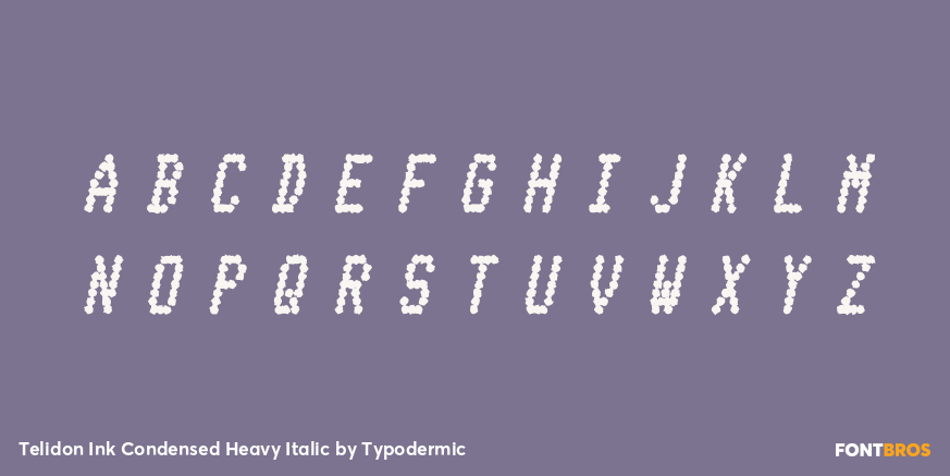 Telidon Ink Condensed Heavy Italic Font Poster #1