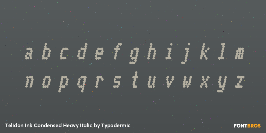 Telidon Ink Condensed Heavy Italic Font Poster #1