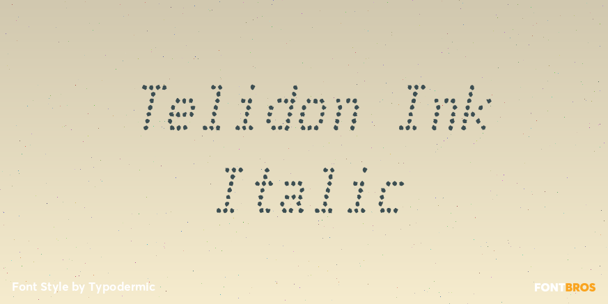 Telidon Ink Italic Poster