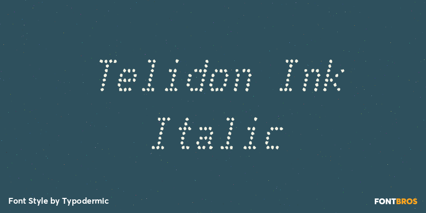 Telidon Ink Italic Poster