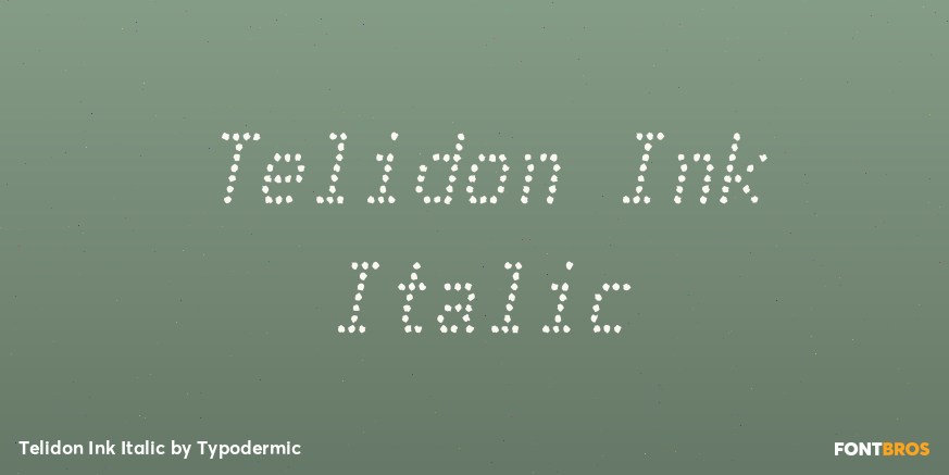Telidon Ink Italic Font Poster #1