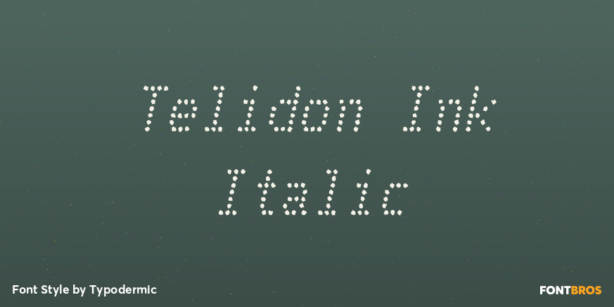Telidon Ink Italic Poster