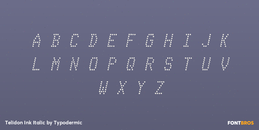 Telidon Ink Italic Font Poster #2