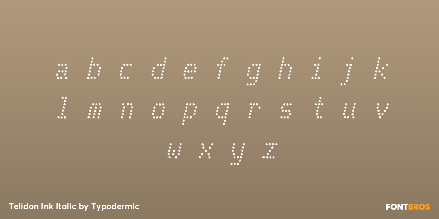 Telidon Ink Italic Font Poster #3