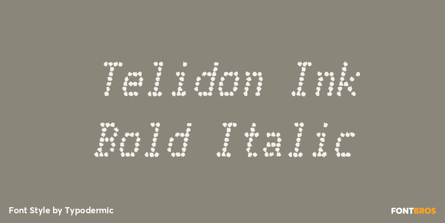 Telidon Ink Bold Italic Poster