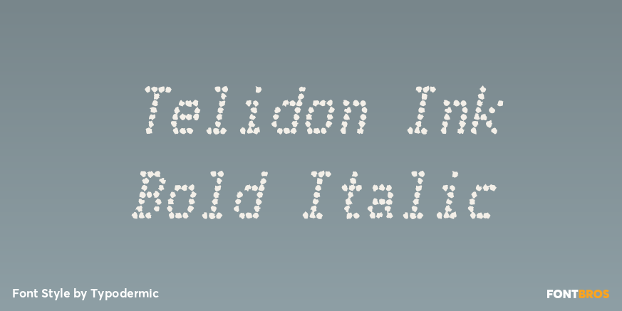 Telidon Ink Bold Italic Poster