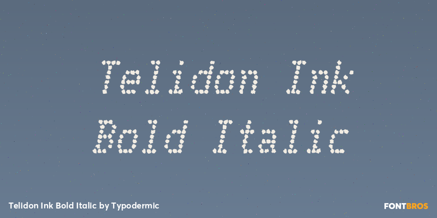 Telidon Ink Bold Italic Poster