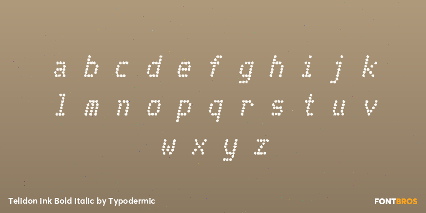 Telidon Ink Bold Italic Font Poster #3