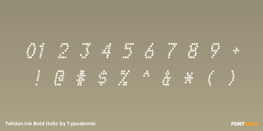 Telidon Ink Bold Italic Font Poster #4