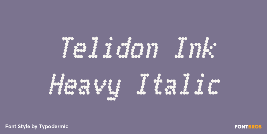Telidon Ink Heavy Italic Poster