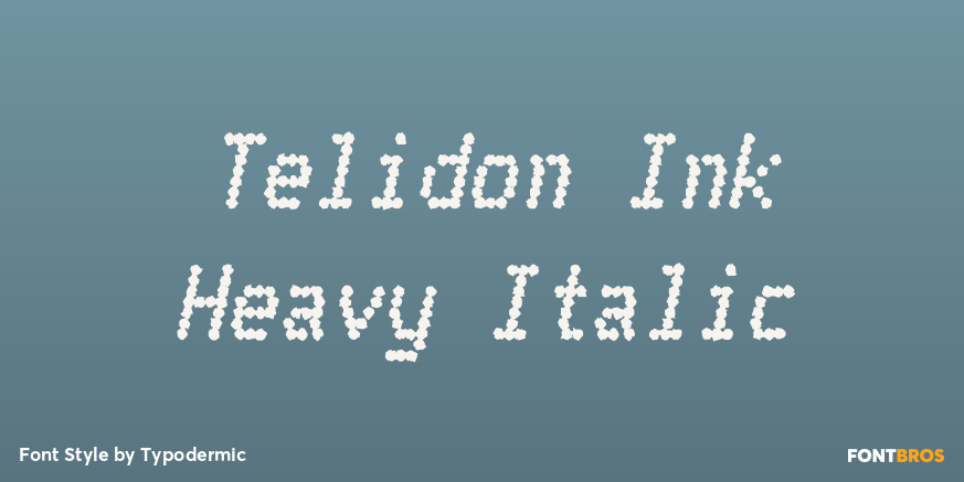 Telidon Ink Heavy Italic Poster