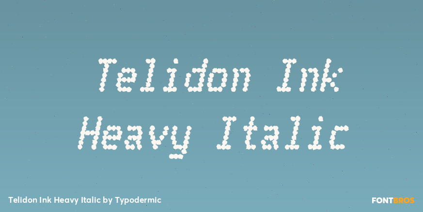 Telidon Ink Heavy Italic Poster