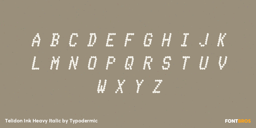 Telidon Ink Heavy Italic Font Poster #2