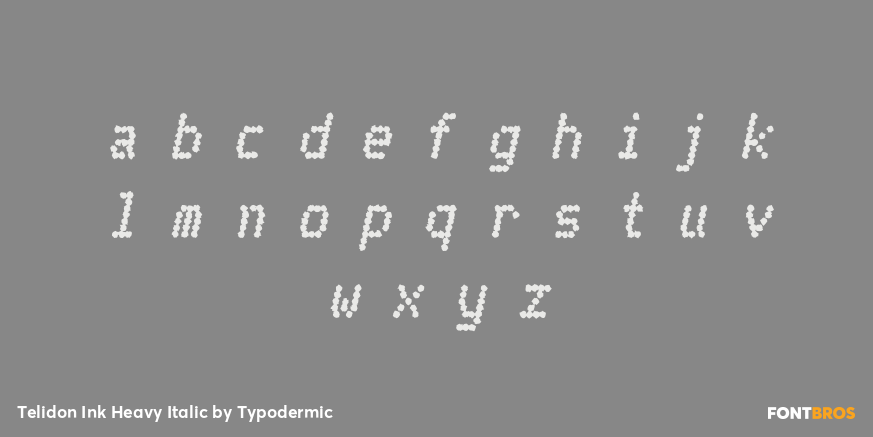 Telidon Ink Heavy Italic Font Poster #3